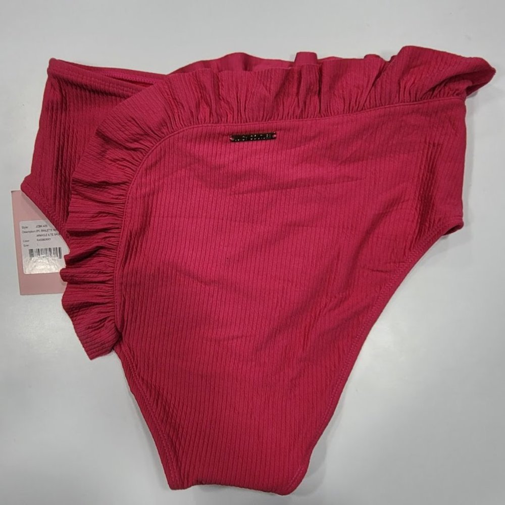 Juicy Couture Ruffle Bikini Bottom Raspberry Flutter Size Large - Picture 9 of 11